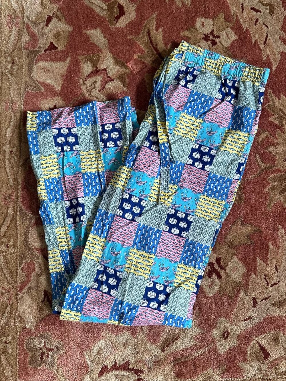 Vineyard Vines Men’s Patchwork Pajama Pants Size M 🐟🦞